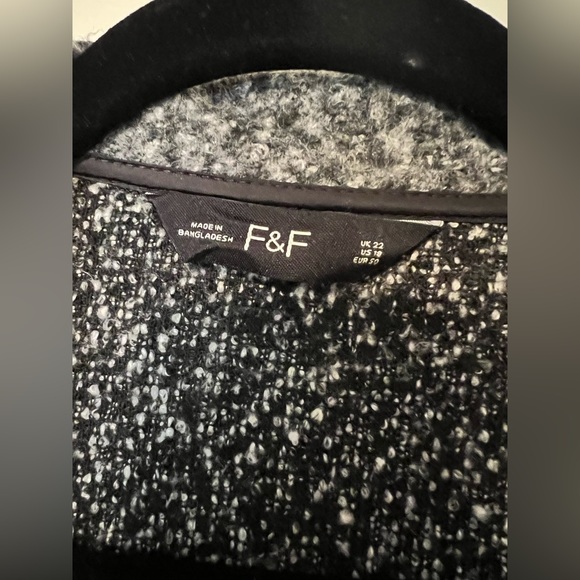 F&F size 18 women’s plus knit coat gray very lightweight purchased in England - Picture 2 of 8